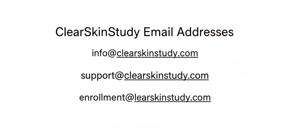 clearskinstudy emails addresses